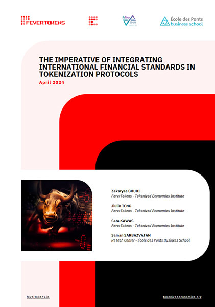 cover for paper Integrating International Financial Standards in Tokenization