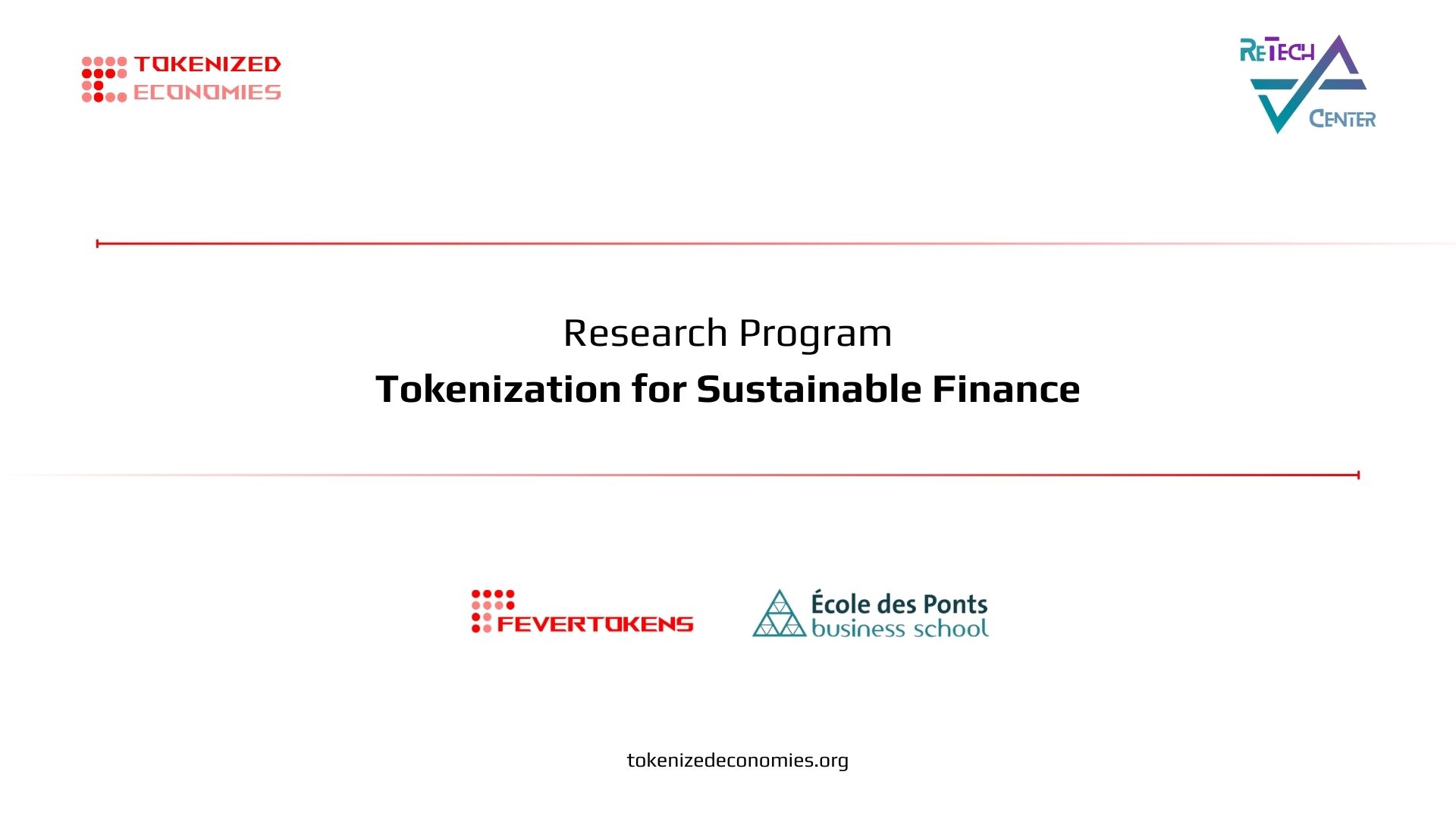 cover for research program Tokenization for Sustainable Finance